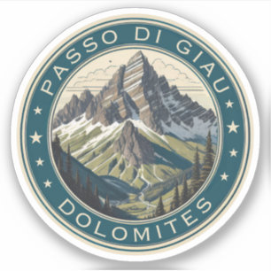 passo di giau - giau pass italian Mountains alps Sticker