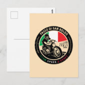 Passo di San Boldo San Boldo Pass motorfiets Briefkaart (Voorkant / Achterkant)