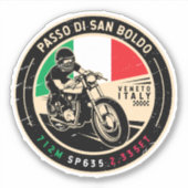 Passo di San Boldo San Boldo Pass motorfiets Sticker (Voorkant)