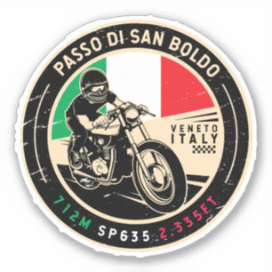 Passo di San Boldo San Boldo Pass motorfiets Sticker