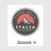 passo Sella italiaans motorrijwiel Sticker (Vel)