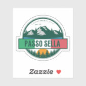 Passo Sella Italiaanse bergen motorreis Sticker (Vel)
