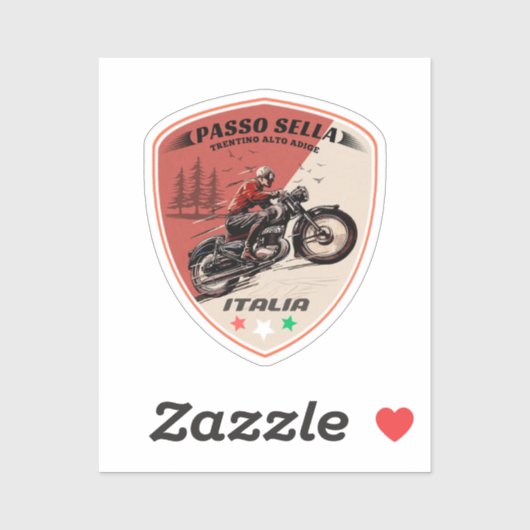 passo Sella italiaanse mountainmotor Sticker (Vel)