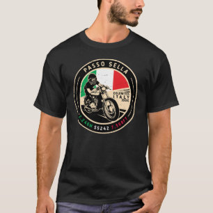 Passo Sella Italië     Motorfiets T-shirt