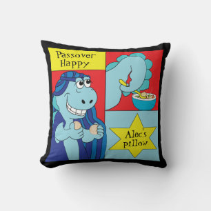 Passover 16/16-inch Pillow Dinosaur Happy Kussen