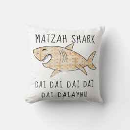 Passover 16 x 16 Daiaynu Matzah Shark Kussen
