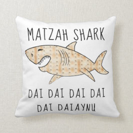 Passover 16 x 16 Daiaynu Matzah Shark Kussen