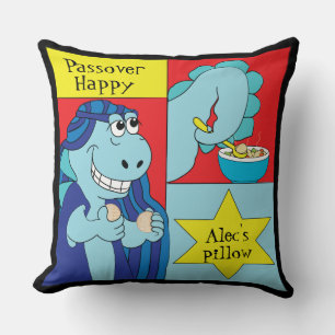 Passover 20/20-inch Pillow Dinosaur Happy Kussen