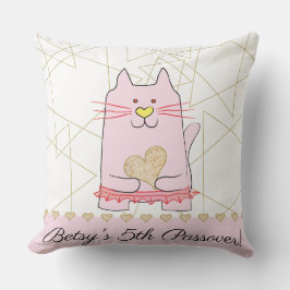Passover 20/20-inch Pillow Pink Cat Ballerina Kussen