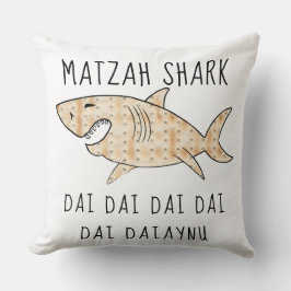 Passover 20 x 20 Daiaynu Matzah Shark Kussen