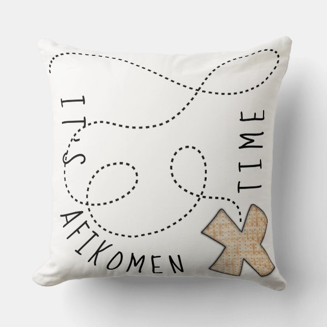 Passover 20 x 20 Piloot Het is Afikomen Tijd Kussen (Voorkant)