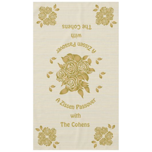 Passover 60/104" Tablecloth "Personalized Seder" Tafelkleed (Voorkant)