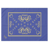 Passover 60/84" Tablecloth "Passover Gold Elegant" Tafelkleed (Voorkant (Horizontaal))
