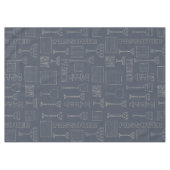 Passover 60/84" Tablecloth "Passover Wine & Matza" Tafelkleed (Voorkant (Horizontaal))