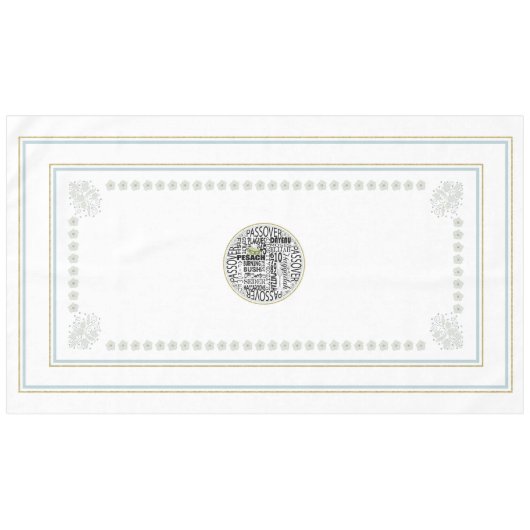 Passover 60 x 104 inch Tablecloth "Dayenu Tableclo Tafelkleed (Voorkant (Horizontaal))