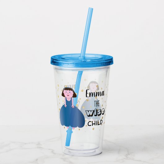Passover Acryl Tumbler "Het Wise Kind" Acryl Drinkbeker (Achterkant)