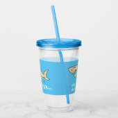 Passover Acrylblauw Tumbler 16 oz Matzah Shark Acryl Drinkbeker (Links)