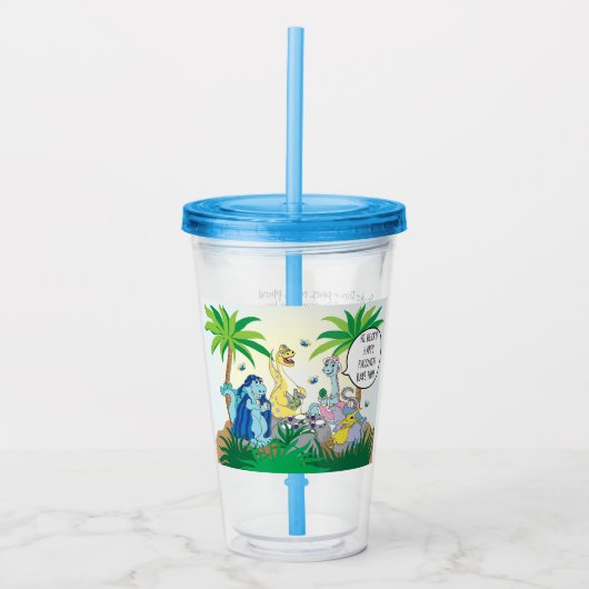 Passover Acryltumbler 16 oz Dinosaur Seder Acryl Drinkbeker (Voorkant)