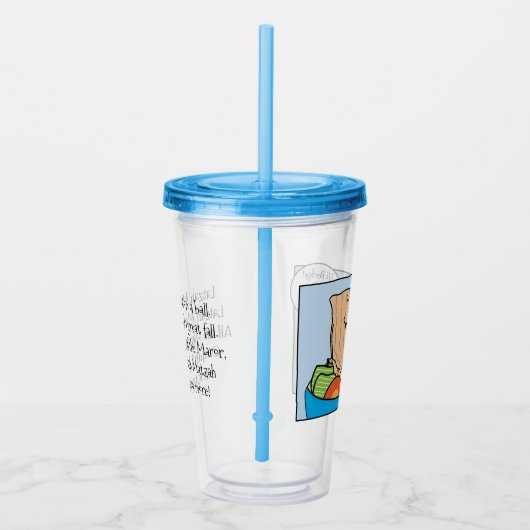 Passover Acryltumbler 16 oz Funny Seder Toon Acryl Drinkbeker (Rechts)
