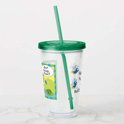 Passover Acryltumbler 16 oz heeft kikker van soep Acryl Drinkbeker (Links)