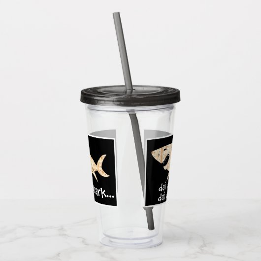Passover Acryltumbler 16 oz Matzah Shark Acryl Drinkbeker (Links)