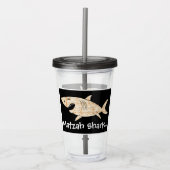Passover Acryltumbler 16 oz Matzah Shark Acryl Drinkbeker (Voorkant)