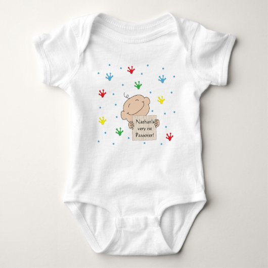 Passover Baby Bodysuit aanpast "1st Passover" (Voorkant)