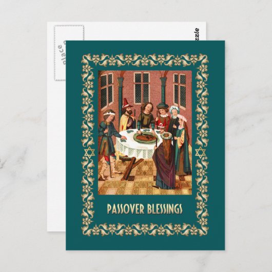 Passover Blessings.Kunstmatige Briefkaarten (Voorkant / Achterkant)