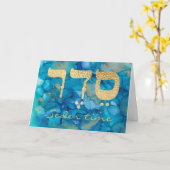 Passover Blue Gold Seder Time-Wenskaart Kaart (Gele Bloem)
