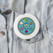 Passover Bord Kosher Pesach Ronde Button 4,0 Cm (In situ)