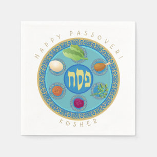 Passover Bord Kosher-pesachsymbolen Servet
