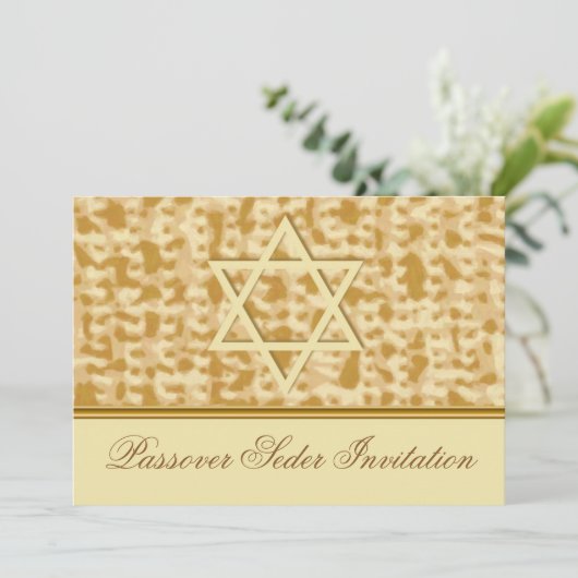 Passover Celebration Invitation Card Kaart (Staand voorkant)