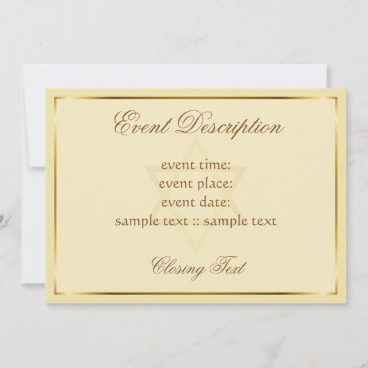 Passover Celebration Invitation Card Kaart (Achterkant)