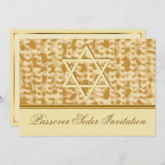 Passover Celebration Invitation Card Kaart (Voorkant / Achterkant)