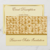 Passover Celebration Invitation Card Kaart (Voorkant / Achterkant)