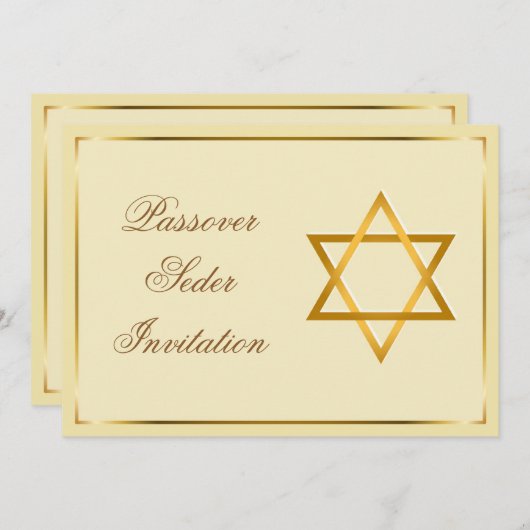 Passover Celebration Invitation Card Kaart (Voorkant / Achterkant)
