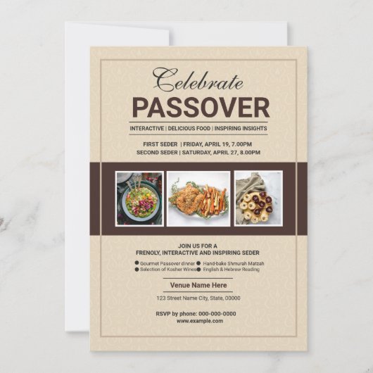 Passover Celebration Invitation Flyer Kaart (Voorkant)