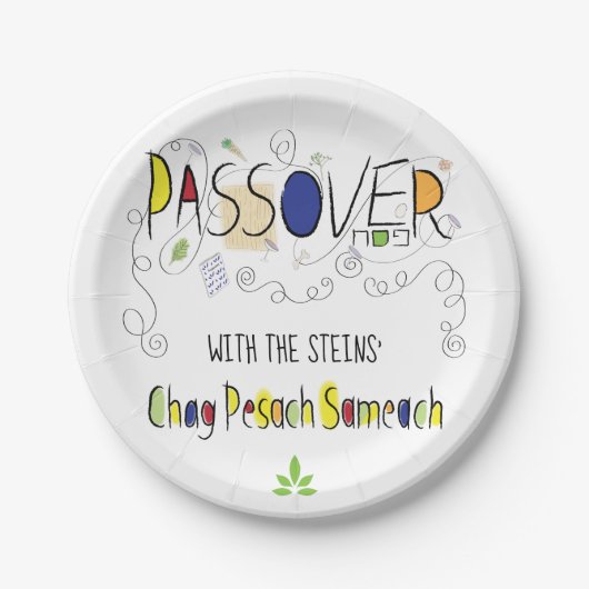 Passover Chag Sameach Paper Bord (Voorkant)