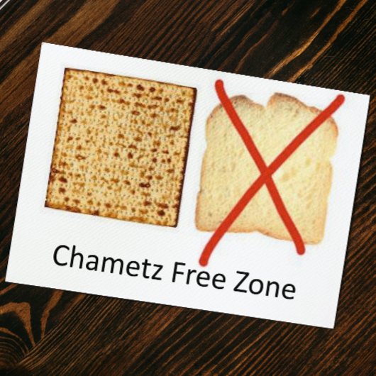 Passover Chametz Free Zone Kaart