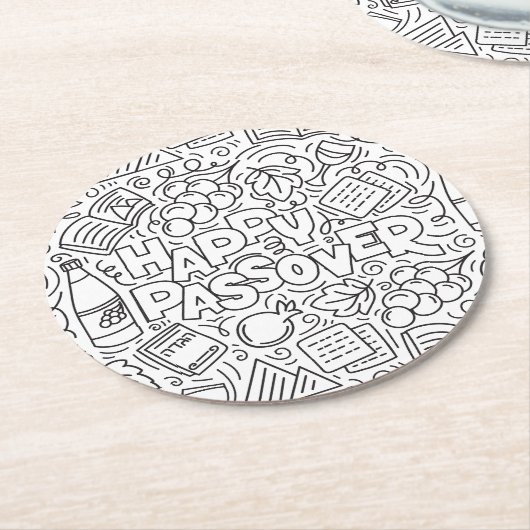 Passover Coaster Ronde Kartonnen Onderzetter (Gebogen)
