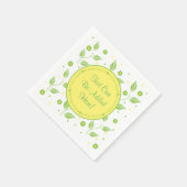 Passover Cocktail Napkins "Green/Yellow Leaves" Servetten (Hoek)