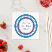 Passover Cocktail Napkins Paars/Blue Star Pattern Servet (Insitu)