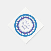 Passover Cocktail Napkins Paars/Blue Star Pattern Servet (Hoek)