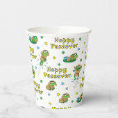 Passover Custom Paper Cups "Hoppy Passover!" Papieren Bekers (Links)