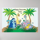 Passover Dinosaur Seder Poster 20 x 24 Matt Finish (Voorkant)