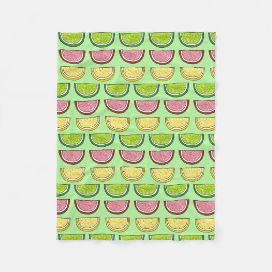 Passover Fruit Slice Gummy Snoep Lemon Limoen Fleece Deken (Voorkant)