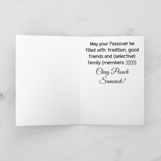 Passover Funny Define Haggadah Kaart (Binnen)