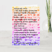 Passover Funny Defing Haggadah Colorful Matzah Kaart (Voorkant)