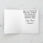 Passover Funny Defing Haggadah Colorful Matzah Kaart (Binnen)