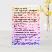 Passover Funny Defing Haggadah Colorful Matzah Kaart (Gele Bloem)